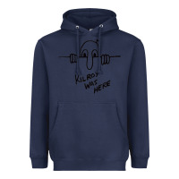 Navy Kilroy was here (on RedBubble) gift Heavyweight Hoodie - PixelWave