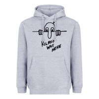 Heather Grey Kilroy was here (on RedBubble) gift Heavyweight Hoodie - PixelWave