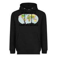 Black the world is a cat playing with australia 2020 shirt Heavyweight Hoodie - PixelWave