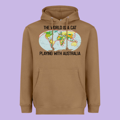The World Is A Cat Playing With Australia 2020 Shirt Heavyweight Hoodie Designed By Pixelwave