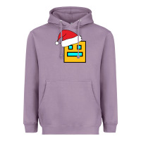 Lavender Geometry Dash Heavyweight Hoodie - PixelWave