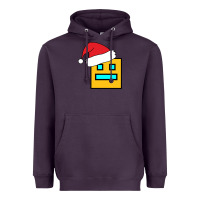 Plum Geometry Dash Heavyweight Hoodie - PixelWave