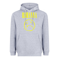 Heather Grey Grunge Rihanna Heavyweight Hoodie - PixelWave