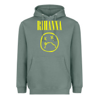Sage Grunge Rihanna Heavyweight Hoodie - PixelWave