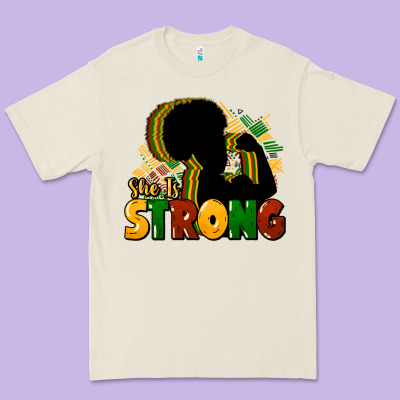 She Is Strong Black History Premium Tee Designed By Howdyjamesfarm