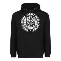 Black World Oyama Karate Organization ( white ) Heavyweight Hoodie - PixelWave