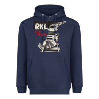 Navy RKL Keep Laughing Essential Heavyweight Hoodie - PixelWave