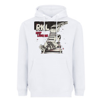 White RKL Keep Laughing Essential Heavyweight Hoodie - PixelWave