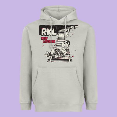 Rkl Keep Laughing Essential Heavyweight Hoodie Designed By Pixelwave