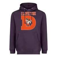 Plum i love the d broncos football quote Heavyweight Hoodie - PixelWave