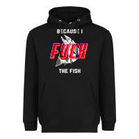 Black because i fuck the fish Heavyweight Hoodie - PixelWave