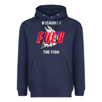 Navy because i fuck the fish Heavyweight Hoodie - PixelWave