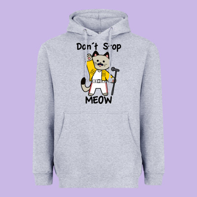 Don´t Stop Meow Heavyweight Hoodie Designed By Pixelwave