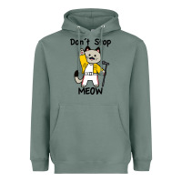 Sage Don´t Stop Meow Heavyweight Hoodie - PixelWave