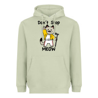 Matcha Don´t Stop Meow Heavyweight Hoodie - PixelWave