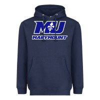 Navy marymount university vectorized Heavyweight Hoodie - PixelWave