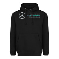 Black mercedis f1 Heavyweight Hoodie - PixelWave