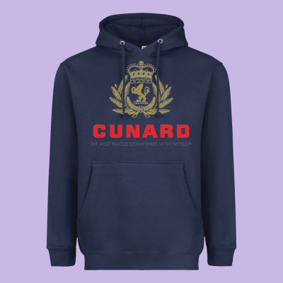 Luxury Cruises Cunard Heavyweight Hoodie Designed By Pixelwave