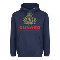 Navy luxury cruises cunard Heavyweight Hoodie - PixelWave