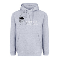 Heather Grey studio vader   star Heavyweight Hoodie - PixelWave