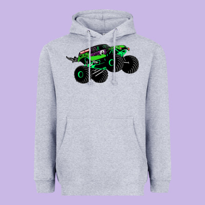 Monster Truck Grave Digger Heavyweight Hoodie Designed By Pixelwave