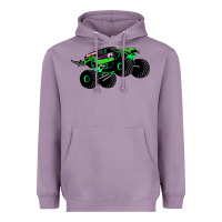 Lavender monster truck grave digger Heavyweight Hoodie - PixelWave