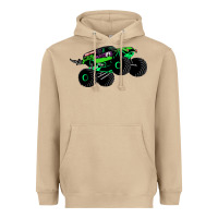 Mushroom monster truck grave digger Heavyweight Hoodie - PixelWave