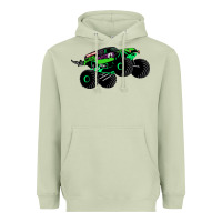 Matcha monster truck grave digger Heavyweight Hoodie - PixelWave