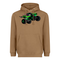 Toasted Coconut monster truck grave digger Heavyweight Hoodie - PixelWave