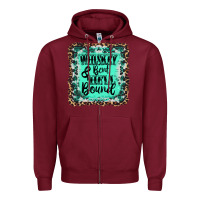 Burgundy whiskey bent hell bound Zipper Hoodie - AdoDesignShop