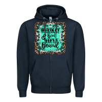 Navy whiskey bent hell bound Zipper Hoodie - AdoDesignShop