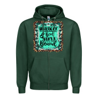 Sports Green whiskey bent hell bound Zipper Hoodie - AdoDesignShop