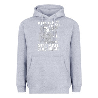 Heather Grey Stay Punk Stay Drunk Heavyweight Hoodie - PixelWave