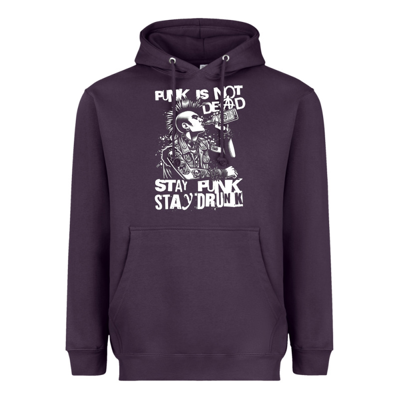 Stay Punk Stay Drunk Heavyweight Hoodie by PixelWave | Teevron