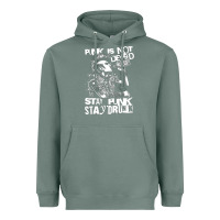 Sage Stay Punk Stay Drunk Heavyweight Hoodie - PixelWave