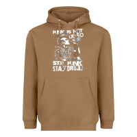 Toasted Coconut Stay Punk Stay Drunk Heavyweight Hoodie - PixelWave