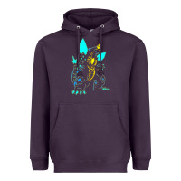 Plum Spacegodzilla Heavyweight Hoodie - PixelWave