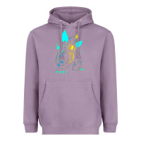 Lavender Spacegodzilla Heavyweight Hoodie - PixelWave