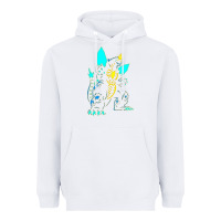 White Spacegodzilla Heavyweight Hoodie - PixelWave