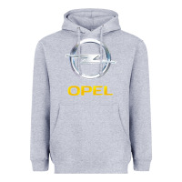 Heather Grey Opel Heavyweight Hoodie - PixelWave