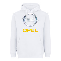 White Opel Heavyweight Hoodie - PixelWave