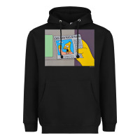 Black The Simpsons Old Man Yells At Cloud Newspaper V1 Heavyweight Hoodie - PixelWave