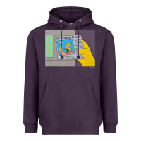 Plum The Simpsons Old Man Yells At Cloud Newspaper V1 Heavyweight Hoodie - PixelWave
