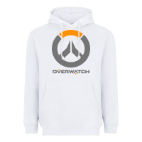 White overwatch Heavyweight Hoodie - PixelWave