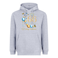 Heather Grey 66th birthday 66 years of being awesome 66 years old woman Heavyweight Hoodie - PixelWave