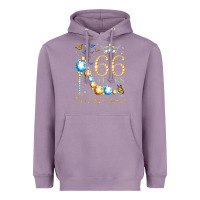 Lavender 66th birthday 66 years of being awesome 66 years old woman Heavyweight Hoodie - PixelWave