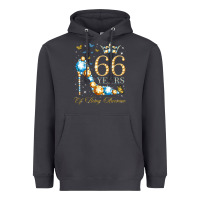 Smoke 66th birthday 66 years of being awesome 66 years old woman Heavyweight Hoodie - PixelWave