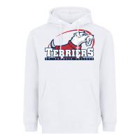 White st. francis terriers(SFC), brooklyn Heavyweight Hoodie - PixelWave