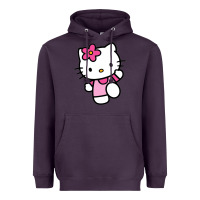 Plum kitty Heavyweight Hoodie - PixelWave