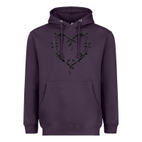 Plum bichota heart for women,cute music t shirt Heavyweight Hoodie - PixelWave